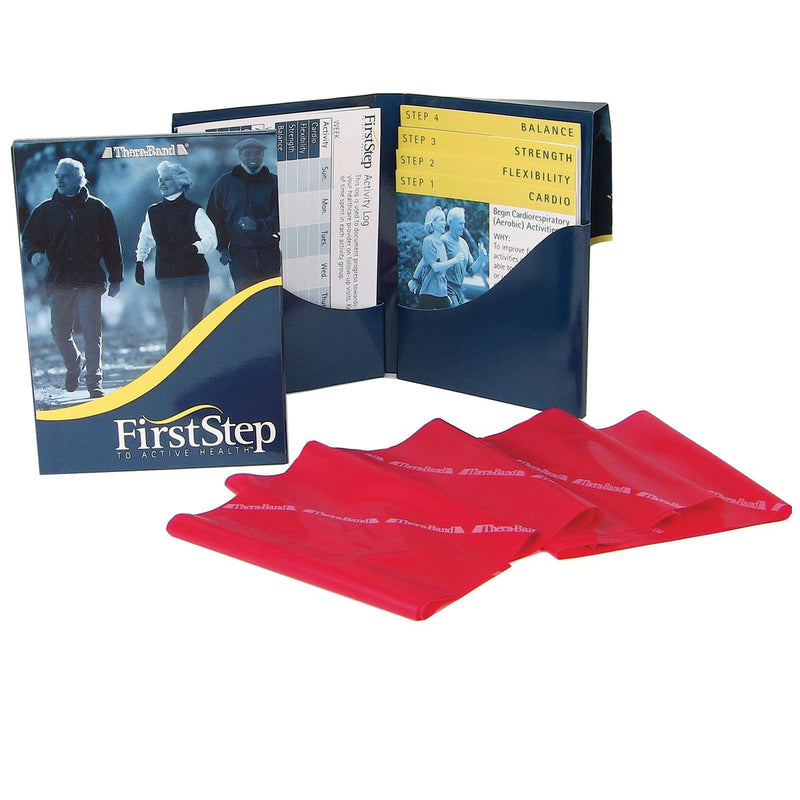 [Australia] - THERABAND First Step to Active Health Kit, Customizable Exercise Program For Older Adults, Improved Balance and Fall Prevention, Starter Kit with a Light Resistance Band and Complete Activity Regimen 