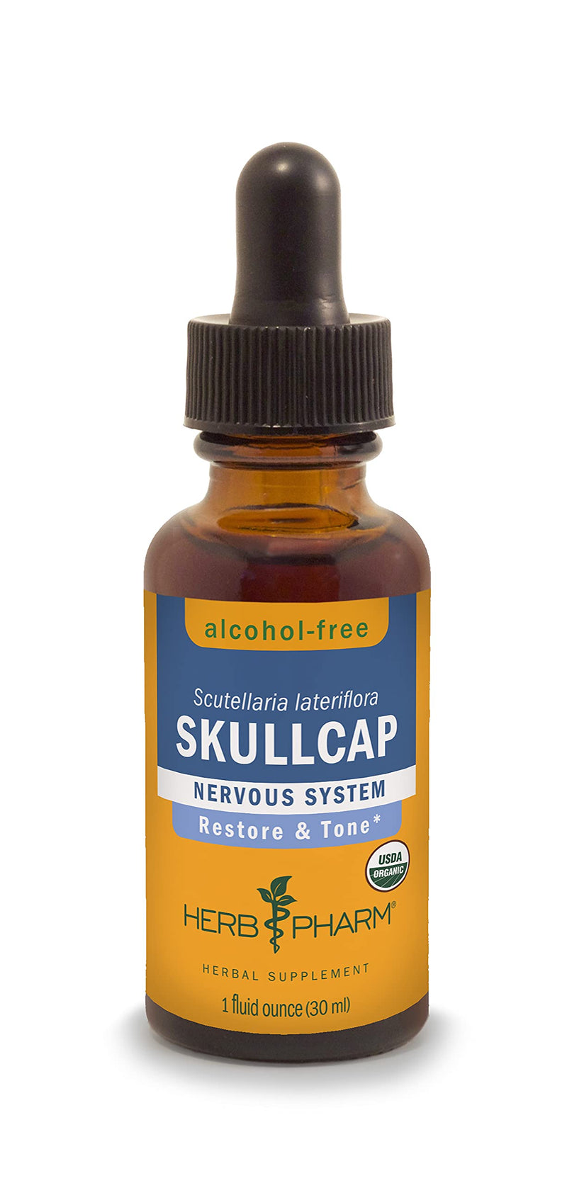 [Australia] - Herb Pharm Certified Organic Skullcap Liquid Extract for Nervous System Support, 1 Fl Oz 