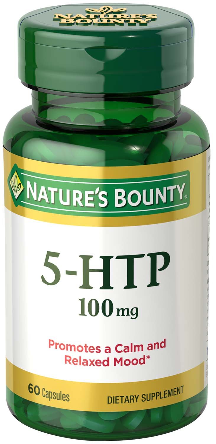 [Australia] - Nature's Bounty 5-HTP Pills and Dietary Supplement, Supports a Calm and Relaxed Mood, 100mg, 60 Capsules 