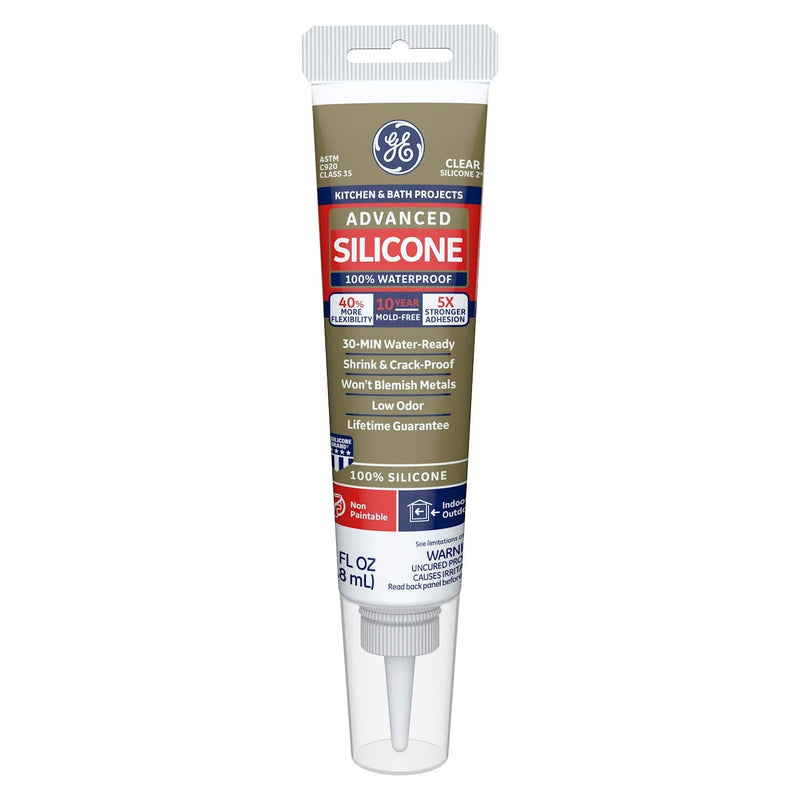 [Australia] - GE Sealants & Adhesives GE284 Advanced Silicone 2 Kitchen & Bath Sealant, 2.8oz, Clear 