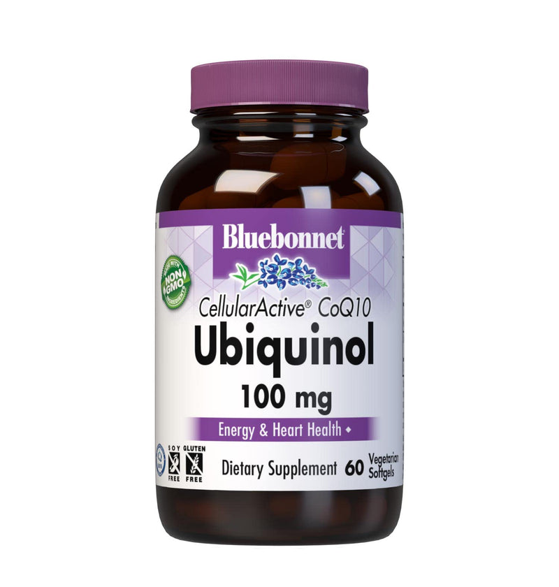 [Australia] - Bluebonnet Ccellular Active CoQ10 Ubiquinol Vegetarian Softgels, 100 mg, Maroon, 60 Count 