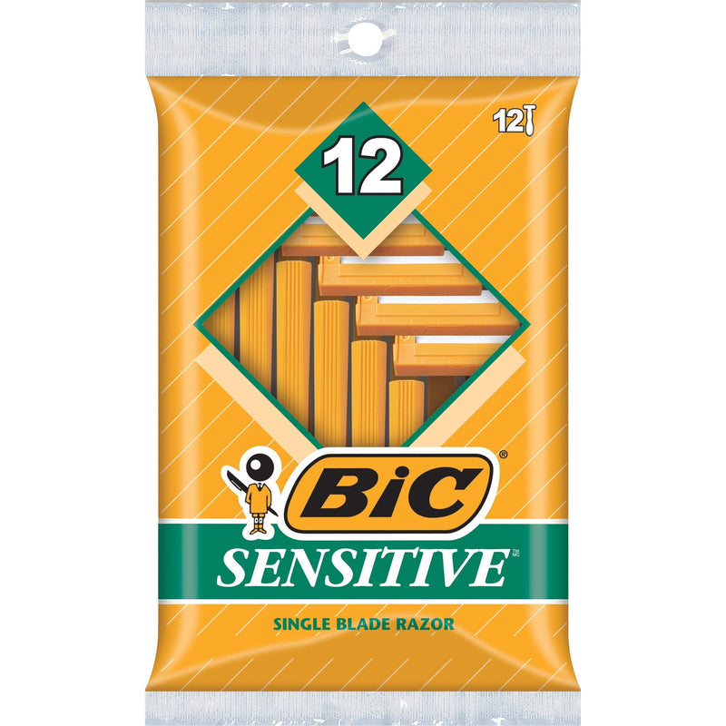 [Australia] - BIC Single Blade Razor, Sensitive, 12 ct 12 Count (Pack of 1) 