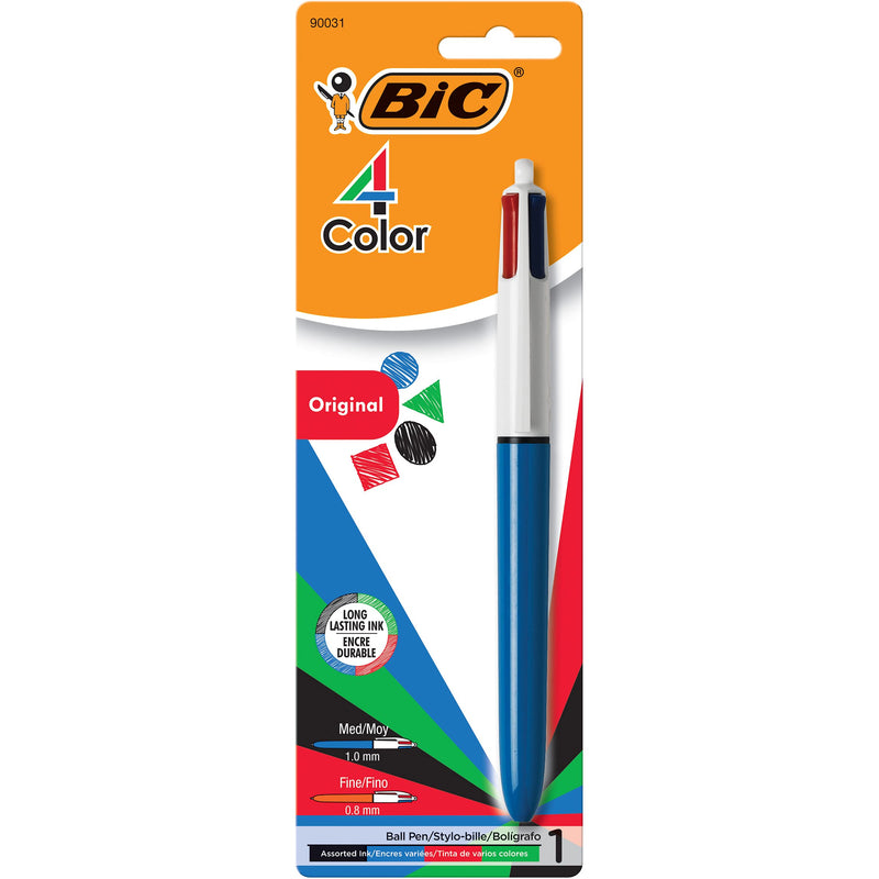 [Australia] - BIC Medium Point Ball Pen, 4 Colors, Assorted Ink, 1 per Pack 