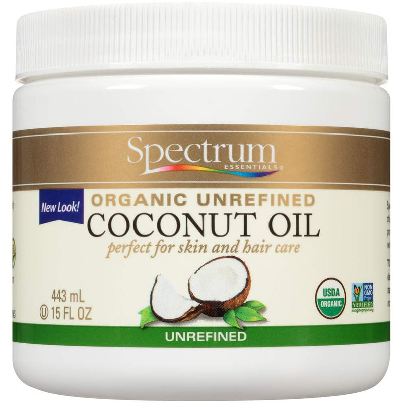 [Australia] - Spectrum Essentials Organic Coconut Oil, Unrefined, 15 Oz 15 Fl Oz (Pack of 1) 