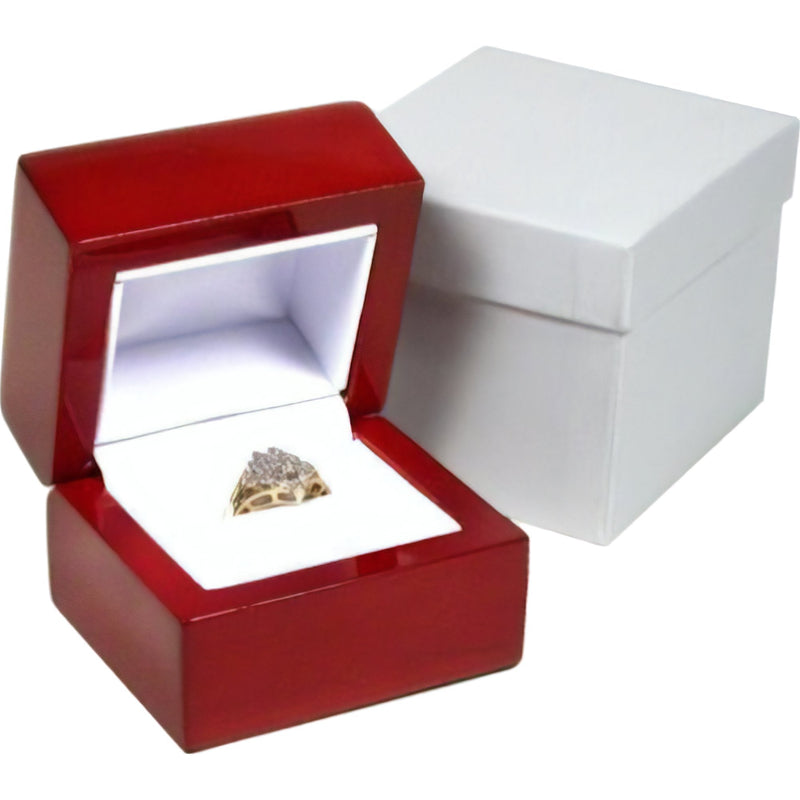 [Australia] - FindingKing Rosewood Stained Ring Gift Box Jewelry Display 
