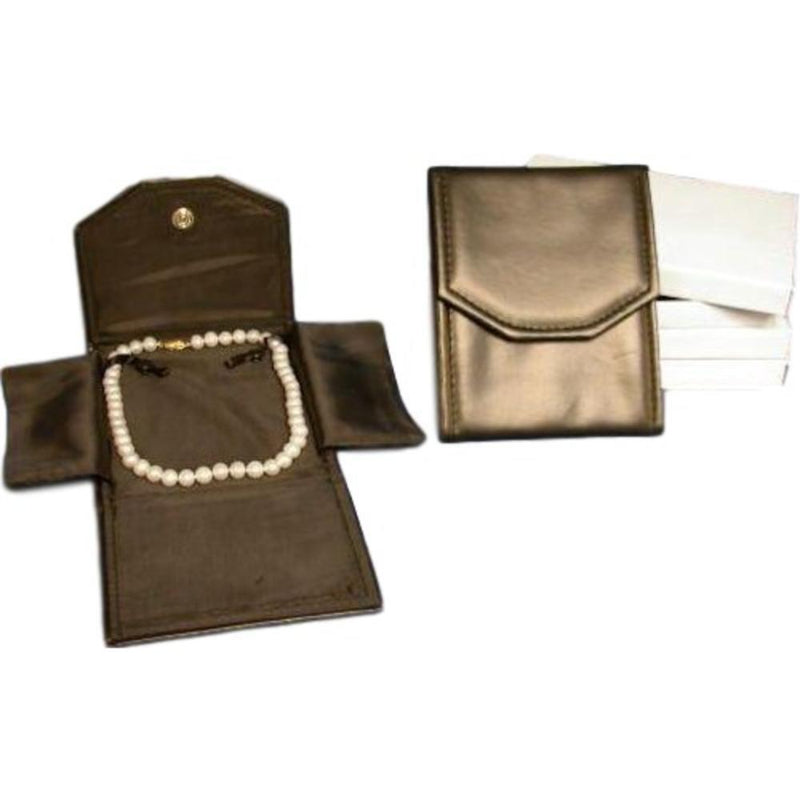 [Australia] - 3 Black Leather Necklace Jewelry Travel Folder Display Cases 