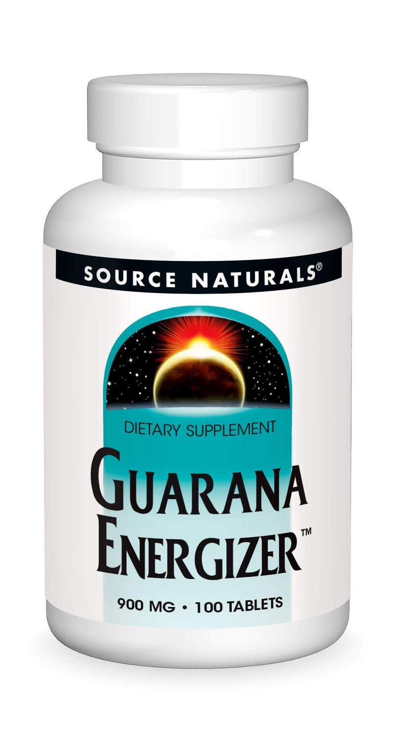 [Australia] - Source Naturals Guarana Energizer 900 mg Caffiene and Energy - 100 Tablets 1 100 Count (Pack of 1) 