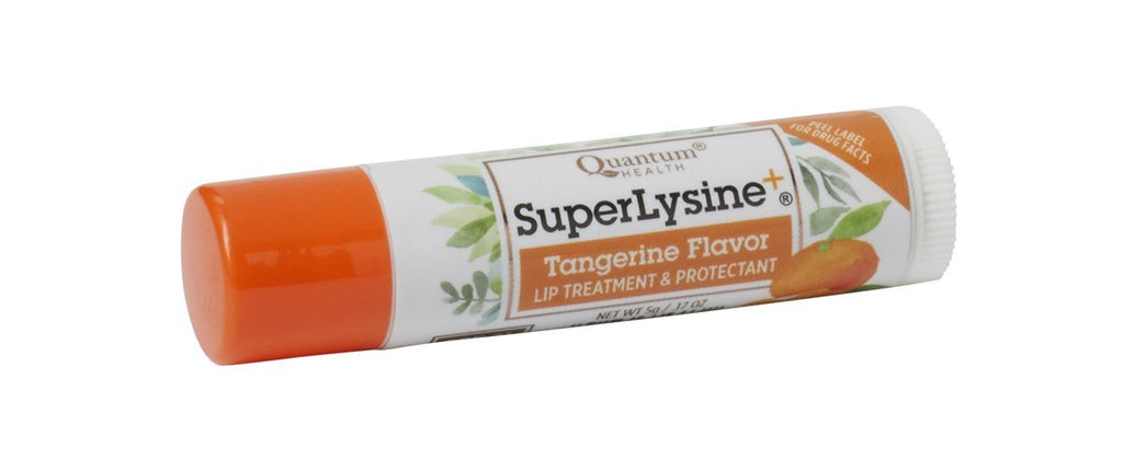 [Australia] - Quantum Health Super Lysine+ ColdStick, Tangerine Flavored - Soothes, Moisturizes, Protects Lips, Herbal Lip Balm, SPF 21, 5 gm 