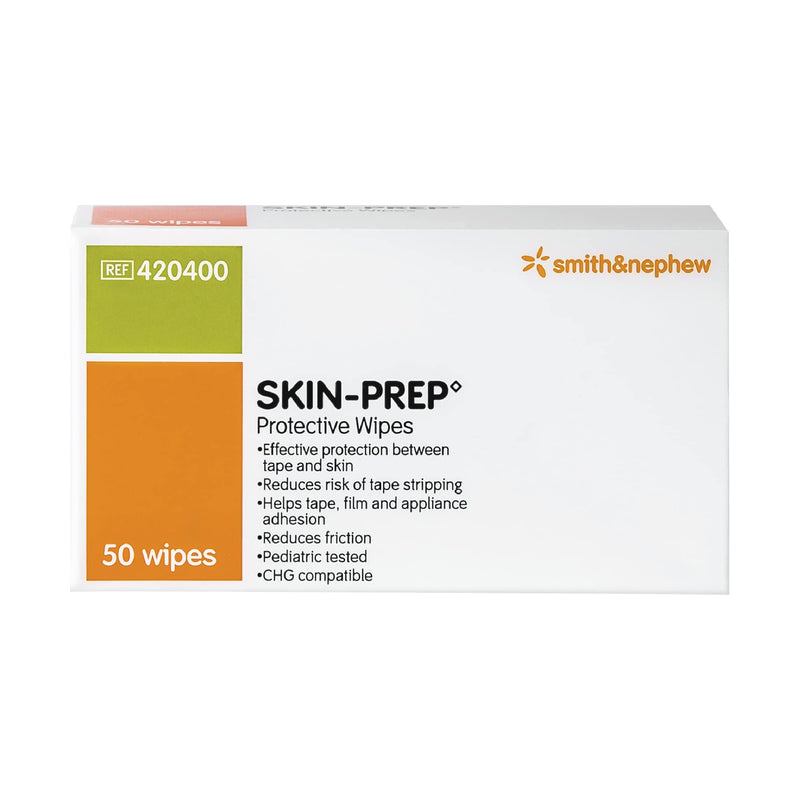 [Australia] - Smith+Nephew SKIN-PREP◊ Wipes, Protective Dressing Wipes, Skin Barrier Film, Contains Alcohol, Box of 50 