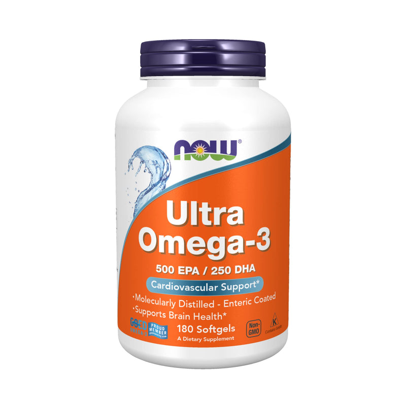 [Australia] - NOW Supplements, Ultra Omega-3 Molecularly Distilled and Enteric Coated, 180 Softgels 