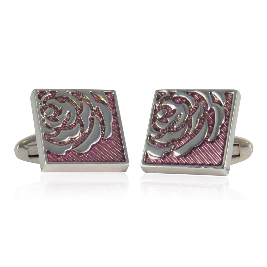 [Australia] - Cuff-Daddy Lavender Rose Cufflinks with Presentation Box 