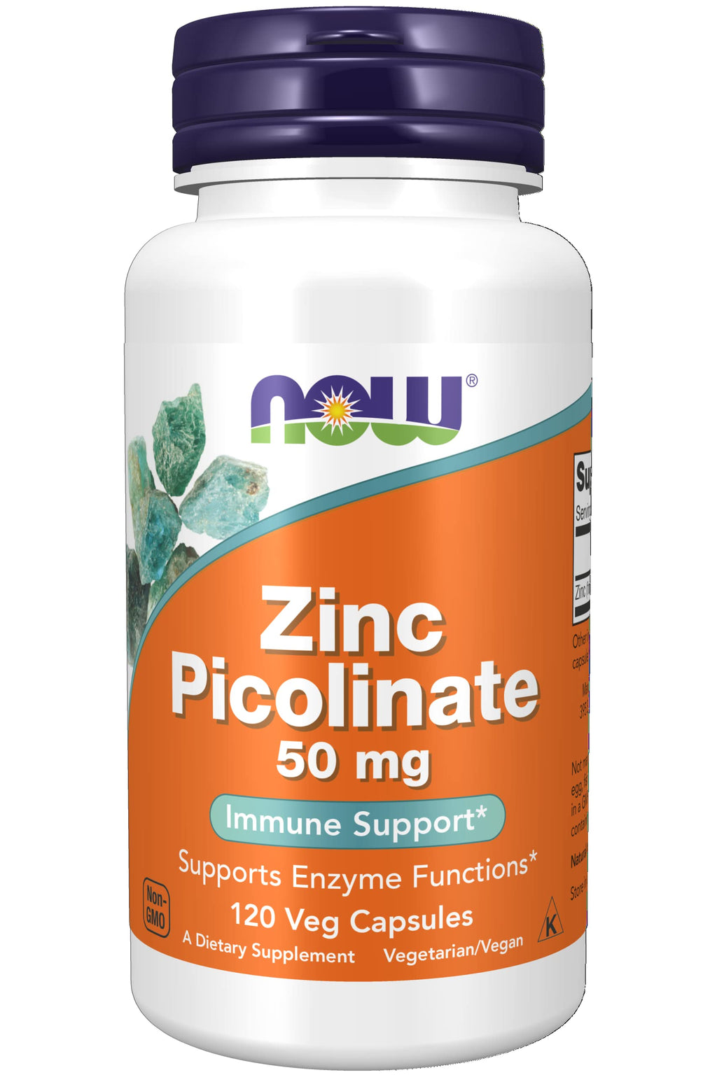 [Australia] - NOW Supplements, Zinc Picolinate 50 mg, Supports Enzyme Functions*, Immune Support*, 120 Veg Capsules 120 Count (Pack of 1) 
