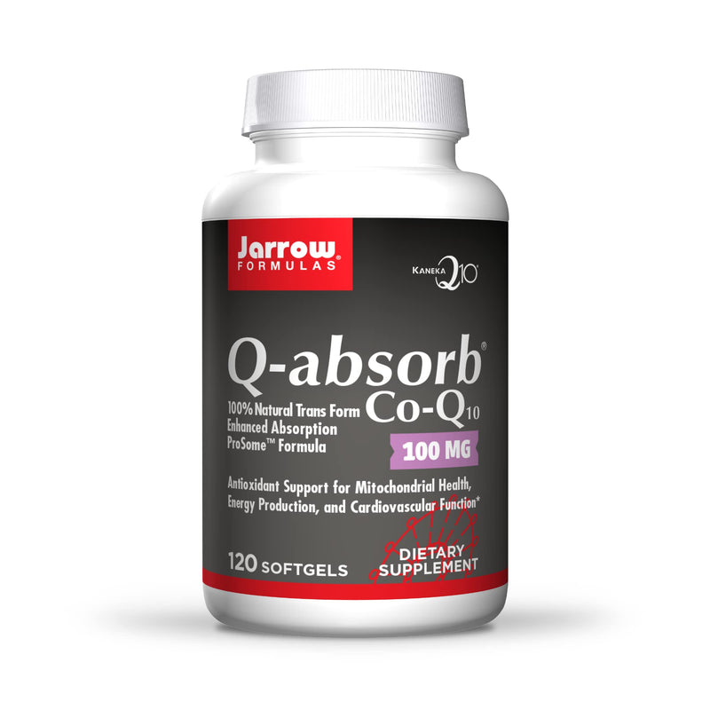 [Australia] - Jarrow Formulas Q-absorb Co-Q10 100 mg - 120 Softgels - High Absorption Co-Q10 - Antioxidant Support for Mitochondrial Energy Production & Cardiovascular Health - Up to 120 Servings 120 Count (Pack of 1) 