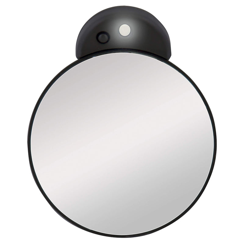 [Australia] - Zadro Compact 15X Magnification LED Lighted Spot Travel Makeup Mirror, Black 