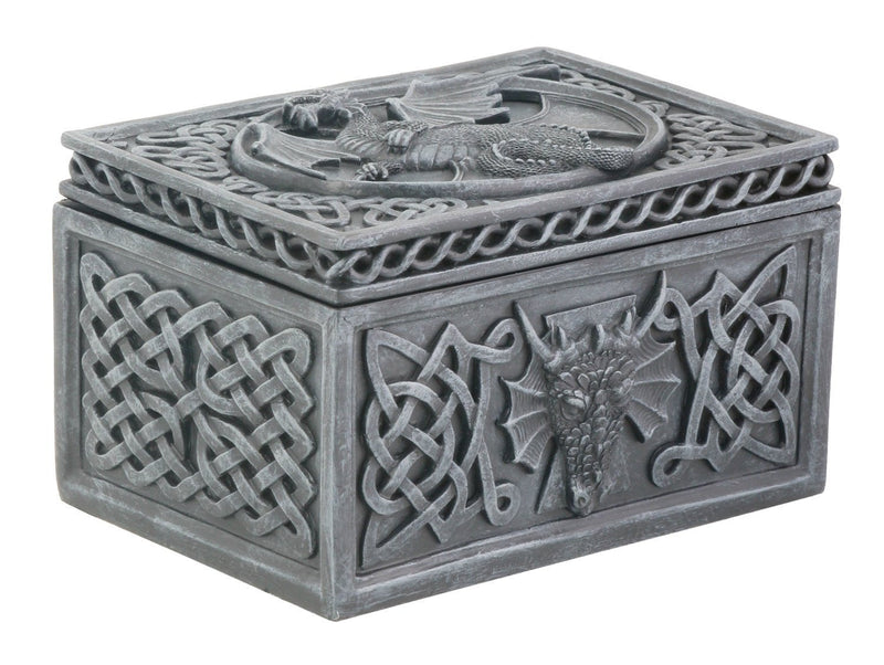 [Australia] - Dragon Celtic Jewelry Box Collectible Tribal Container Sculpture 