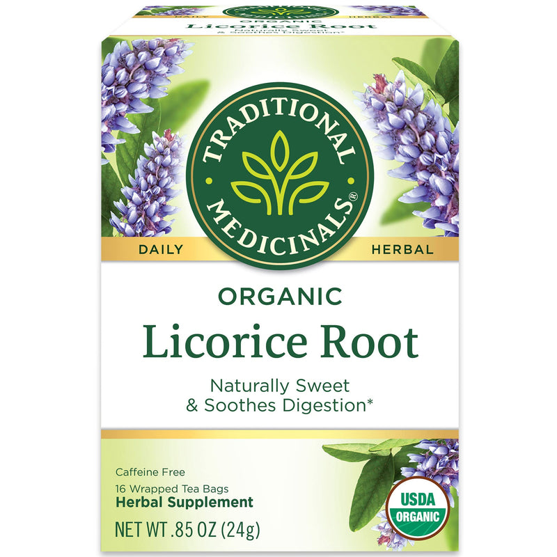 [Australia] - Traditional Medicinals Organic Licorice Root Herbal Tea, Soothes Digestion, (Pack of 1) - 16 Tea Bags 