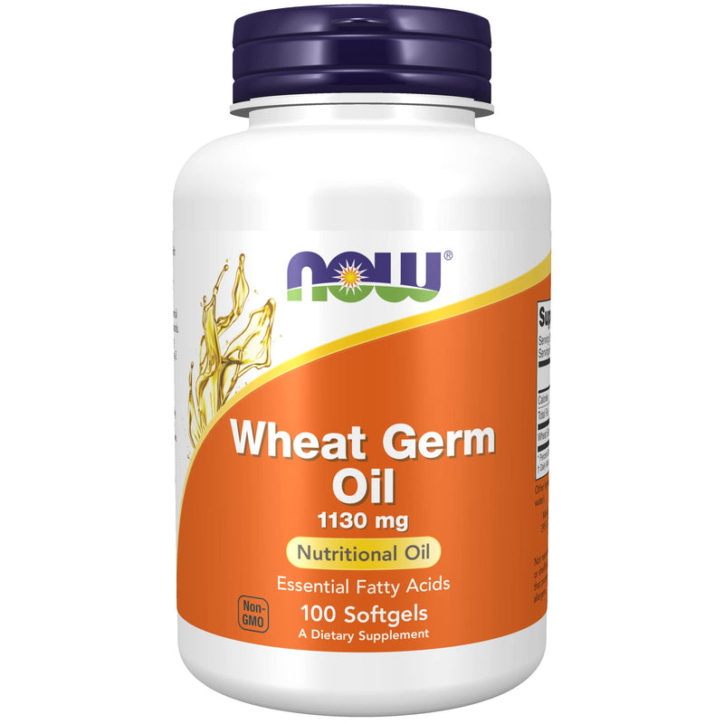 [Australia] - NOW Supplements, Wheat Germ Oil 1,130 mg with Essential Fatty Acids (EFAs), Nutritional Oil, 100 Softgels 