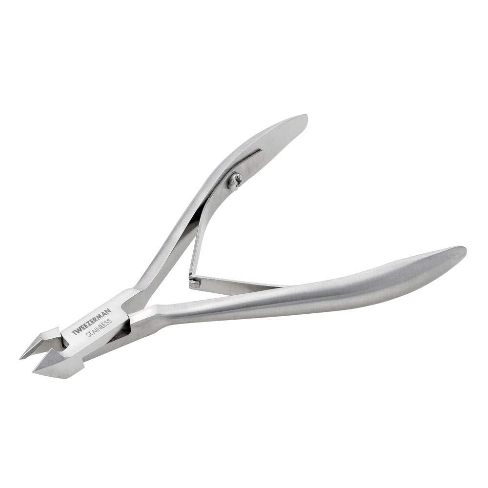 [Australia] - Tweezerman Rockhard Stainless Steel Cuticle Nipper, 1/2 Jaw, 1 Count (Pack of 1) 