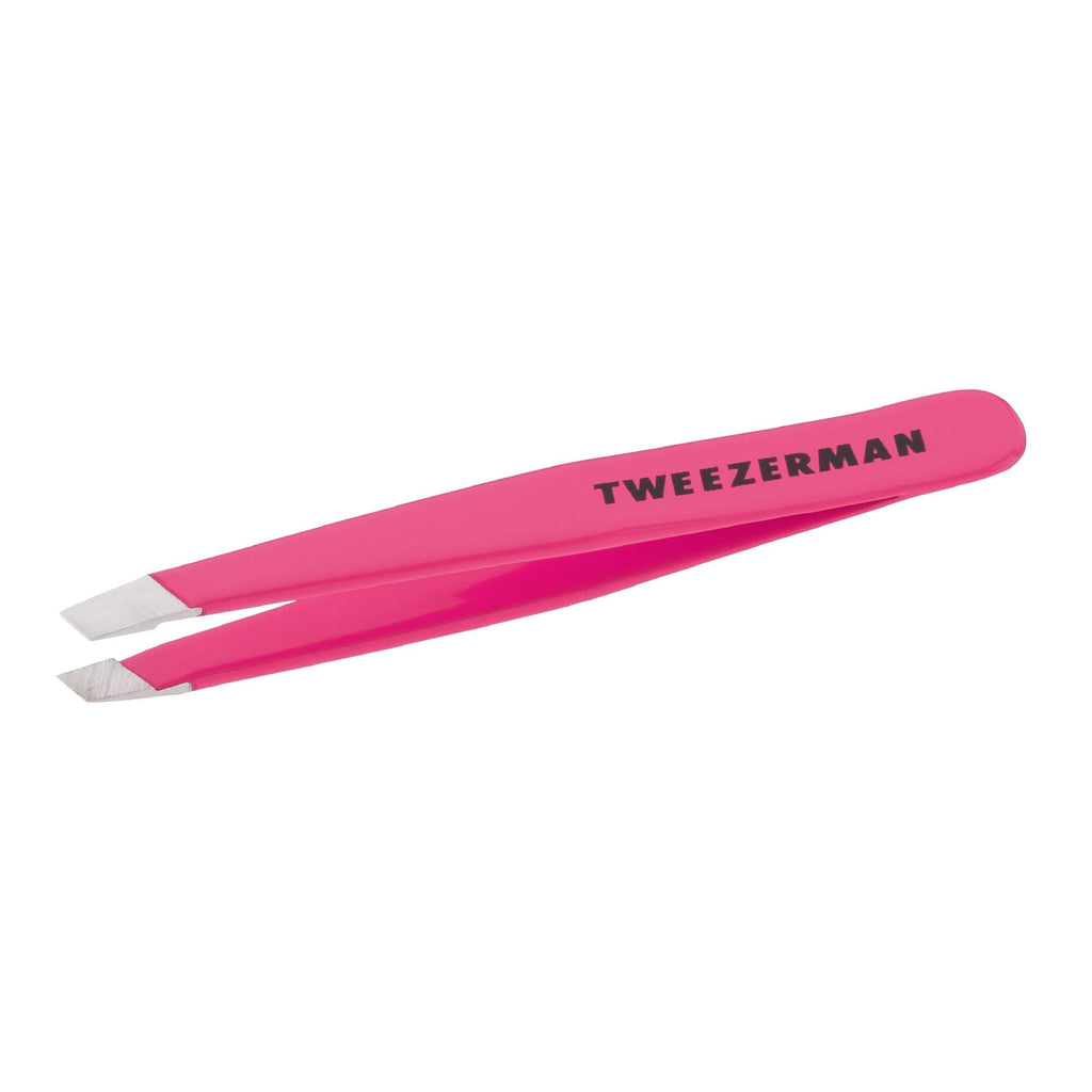 [Australia] - Tweezerman Neon Pink Stainless Steel Mini Slant Tweezer 