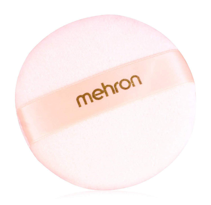 [Australia] - Mehron Makeup Round Professional Makeup Powder Puff, 3.50" 