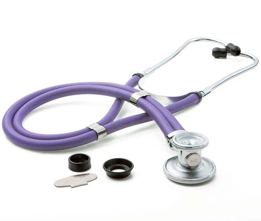 [Australia] - ADC - 641LV Adscope 641 Sprague Stethoscope with 5 Interchangeable Chestpiece Options, 30 inch Length, Lavender 