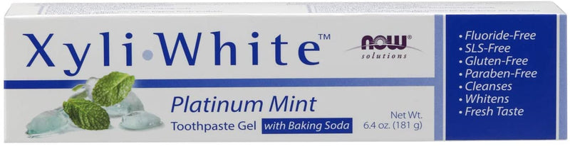 [Australia] - NOW Solutions, Xyliwhite™ Toothpaste Gel, Platinum Mint, Cleanses and Whitens, Fresh Taste, 6.4-Ounce 