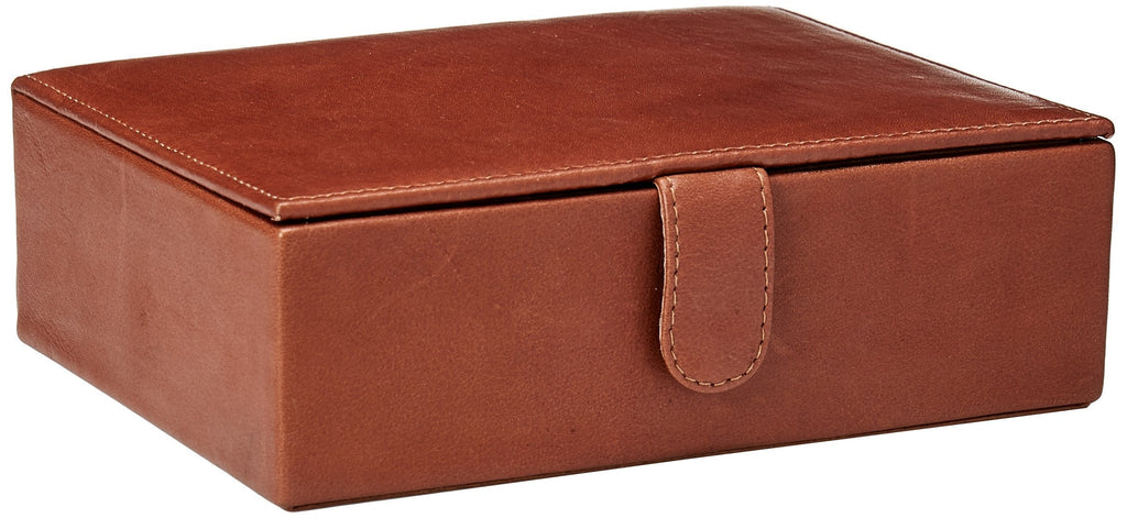 [Australia] - Piel Leather Large Leather Gift Box, Saddle, One Size 