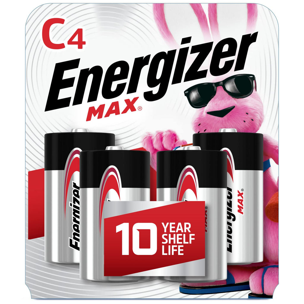 [Australia] - Energizer C Batteries, Max Premium C Cell Batteries Alkaline, 4 Count 4 Count (Pack of 1) 