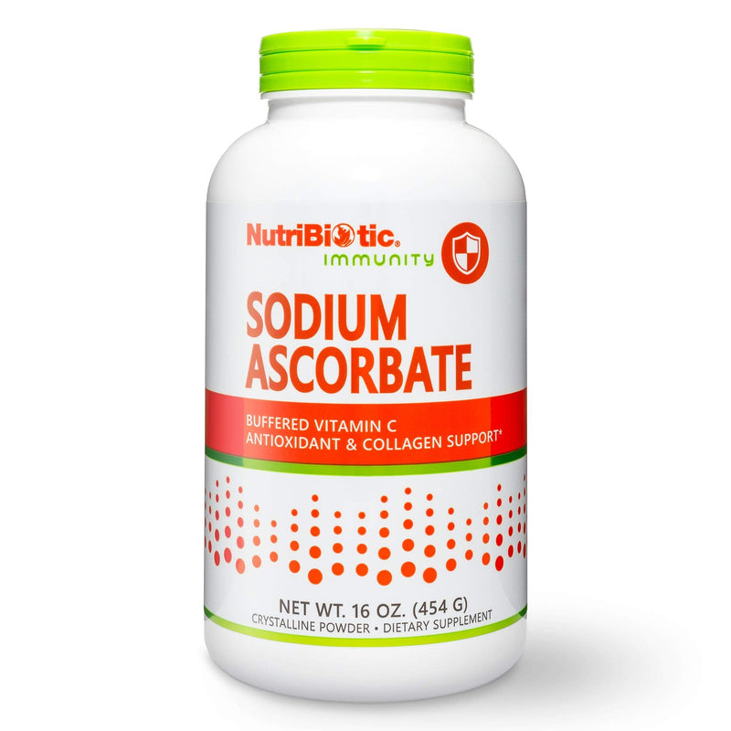 [Australia] - NutriBiotic - Sodium Ascorbate Buffered Vitamin C Powder, 16 Oz | Vegan, Non-Acidic & Easier on Digestion Than Ascorbic Acid | Essential Immune Support & Antioxidant Supplement | Gluten & GMO Free n 1 Pound (Pack of 1) 