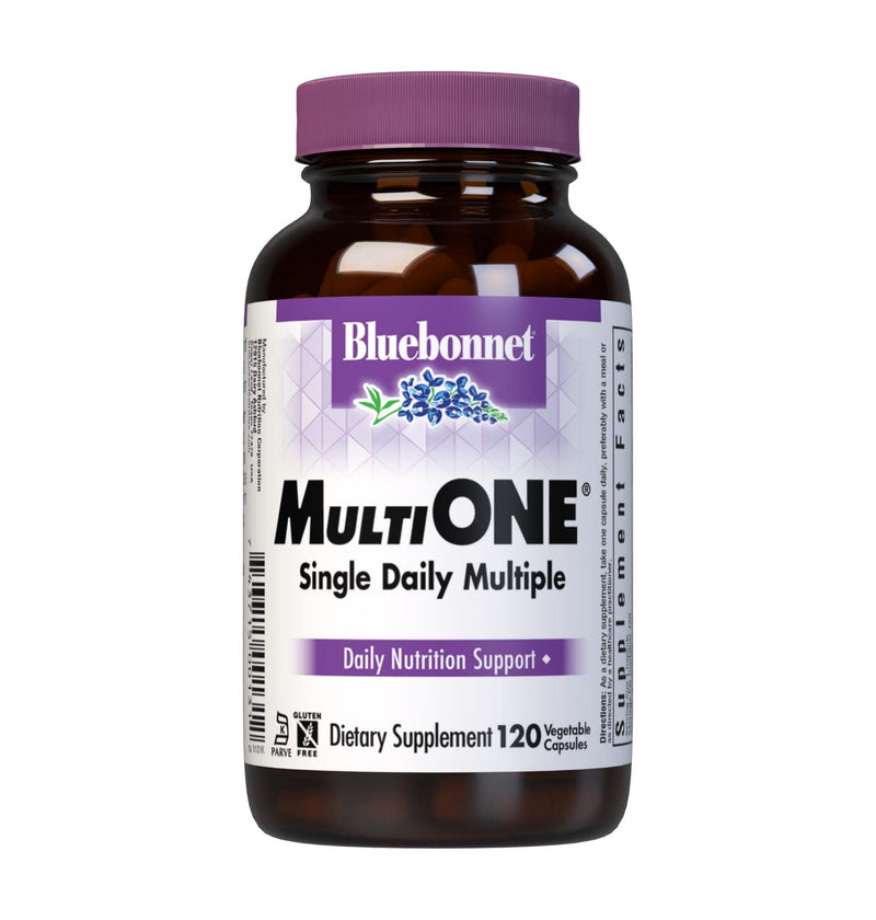 [Australia] - Bluebonnet Nutrition Multi One (With Iron) Vegetable Capsules, Complete Full Spectrum Multiple Vitamin Supplement, B Vitamins, Gluten & Milk free, kosher, 4 Month Supply, 120 Count 