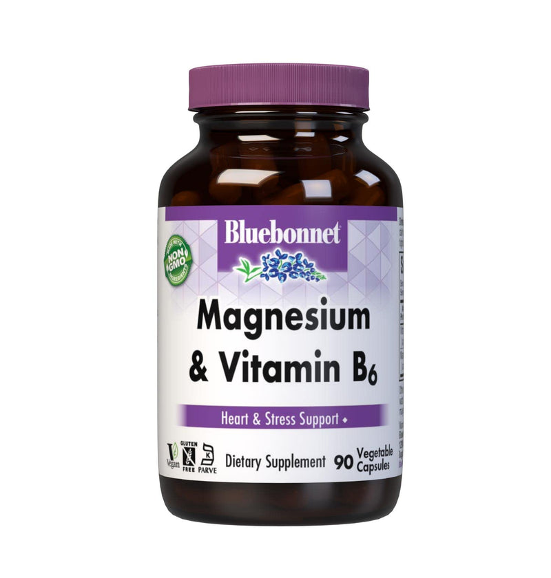 [Australia] - BlueBonnet Magnesium Plus B-6 Vegetarian Capsules, 90 Count 