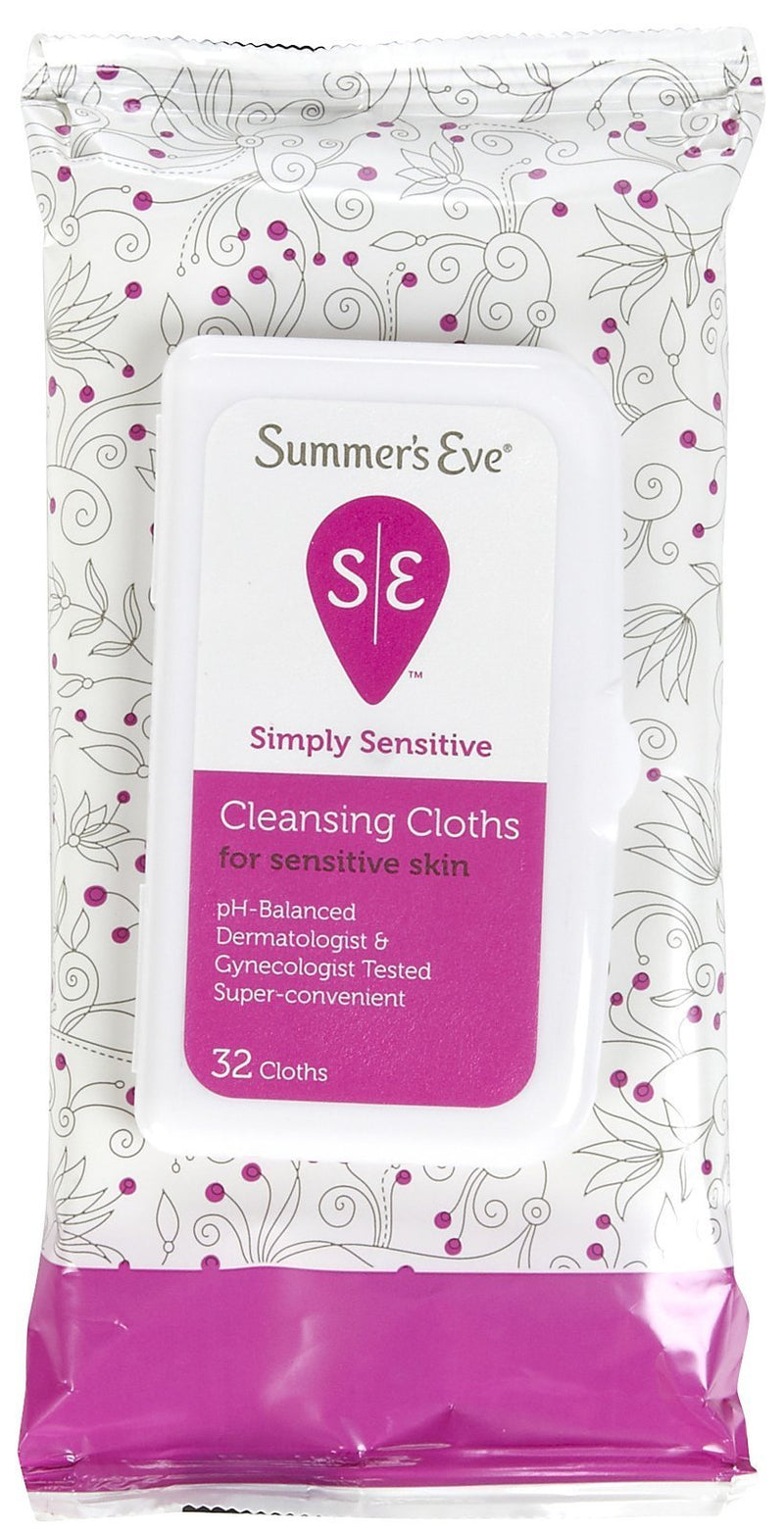 [Australia] - SUMMER'S EVE Cleansing Cloths for Sensitive Skin-32 ct 