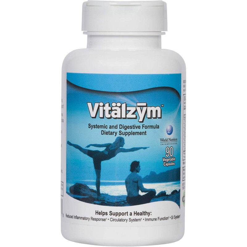 [Australia] - Vitälzym Original Proteolytic Systemic Digestive Enzyme Formula Serrapeptase Source | Anti-Inflammatory Immune and Joint Support Increase Blood Flow Cardio Function | Healthy Men Women (90 Capsules) 90 Count (Pack of 1) 