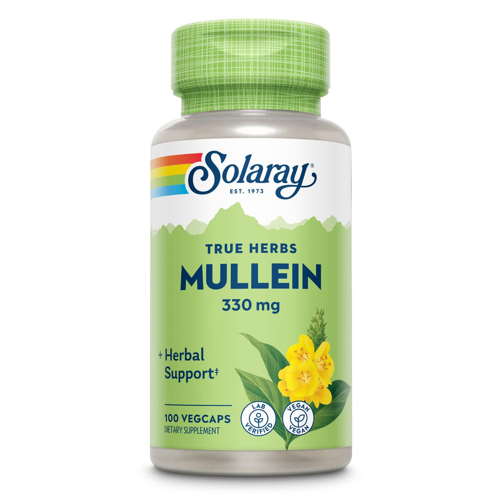 [Australia] - Solaray Mullein Leaf, Herbal Support for Healthy Respiratory and Bronchial Function, Vegan, 100 Vegcaps 