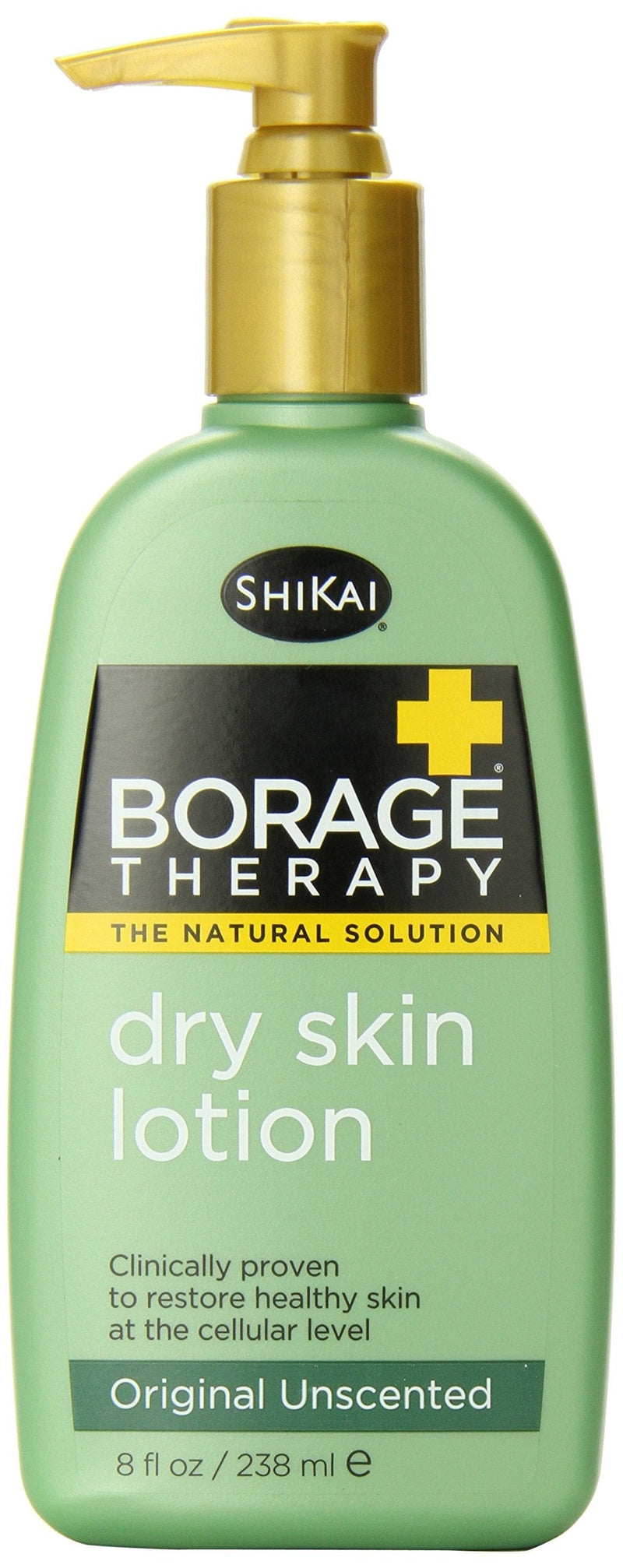 [Australia] - ShiKai - Borage Therapy Plant-Based Dry Skin Lotion, Soothing & Moisturizing Relief For Dry, Irritated & Itchy Skin, Non-Greasy, Sensitive Skin Friendly (Unscented, 8 Ounces), Multi (Pack of 1), 40202 Unscented 8 Fl Oz (Pack of 1) 