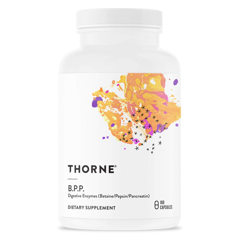 [Australia] - Thorne B.P.P. - Betaine, Pepsin, Pancreatin - Comprehensive Blend of Digestive Enzymes - to Support Healthy Digestion - Dairy-Free - 180 Capsules 