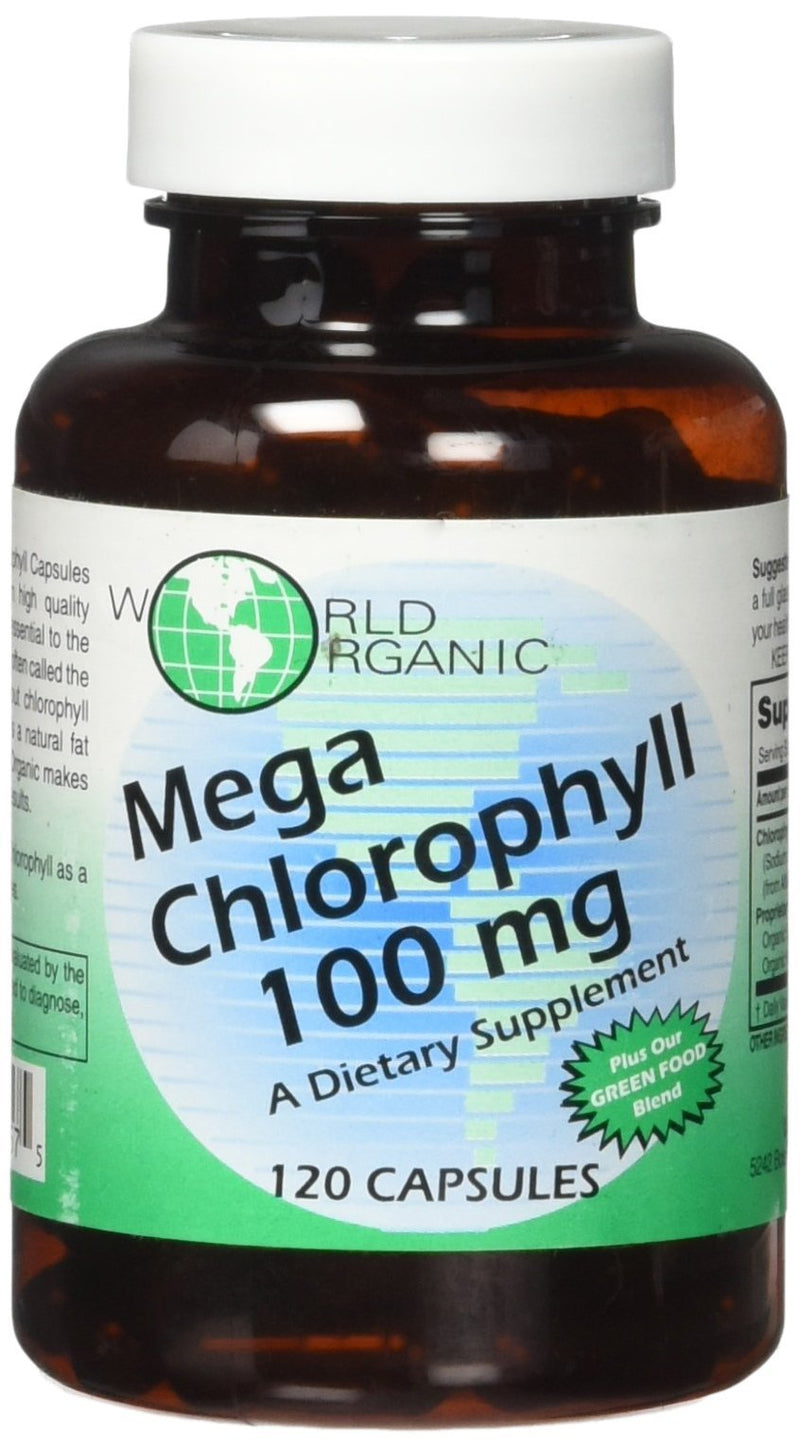 [Australia] - World Organics 100 mg Mega Chlorophyll, 120 Count 120 Count (Pack of 1) 