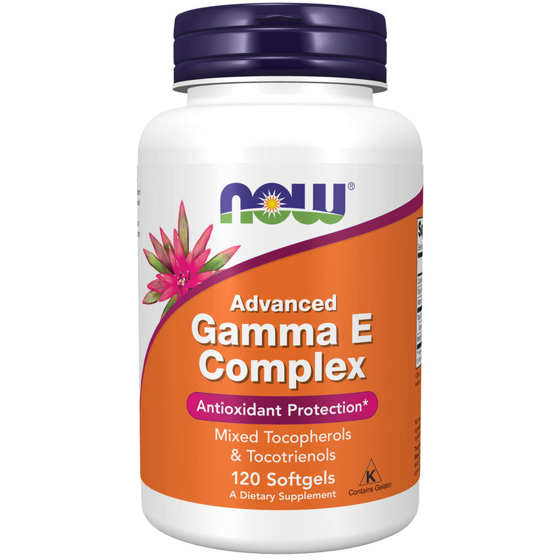 [Australia] - NOW Supplements, Advanced Gamma E Complex, Mixed Tocopherols & Tocotrienols, Antioxidant Protection*, 120 Softgels 