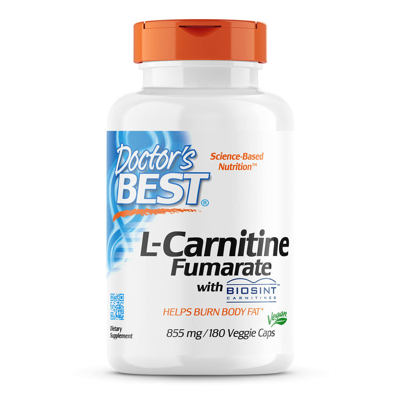 [Australia] - Doctor's Best Best L-Carnitine Fumarate Featuring Sigma Tau Carnitine (855 Mg) Vegetable Capsules, 180-Count 