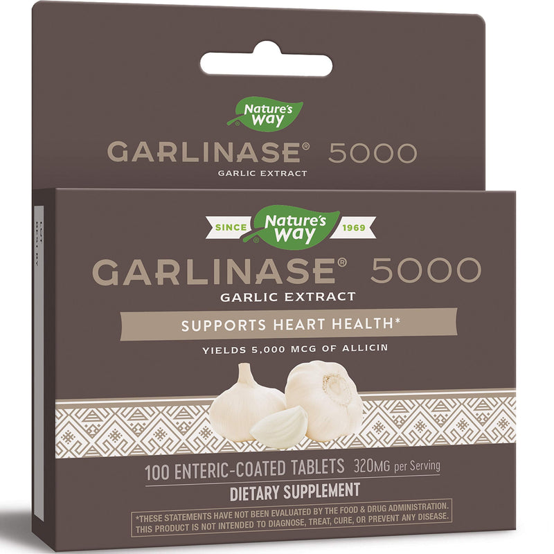 [Australia] - Nature's Way Garlinase 5000; 3.4% Garlic Extract Per Serving; 100 Enteric-Coated Tablets (Packaging May Vary) 