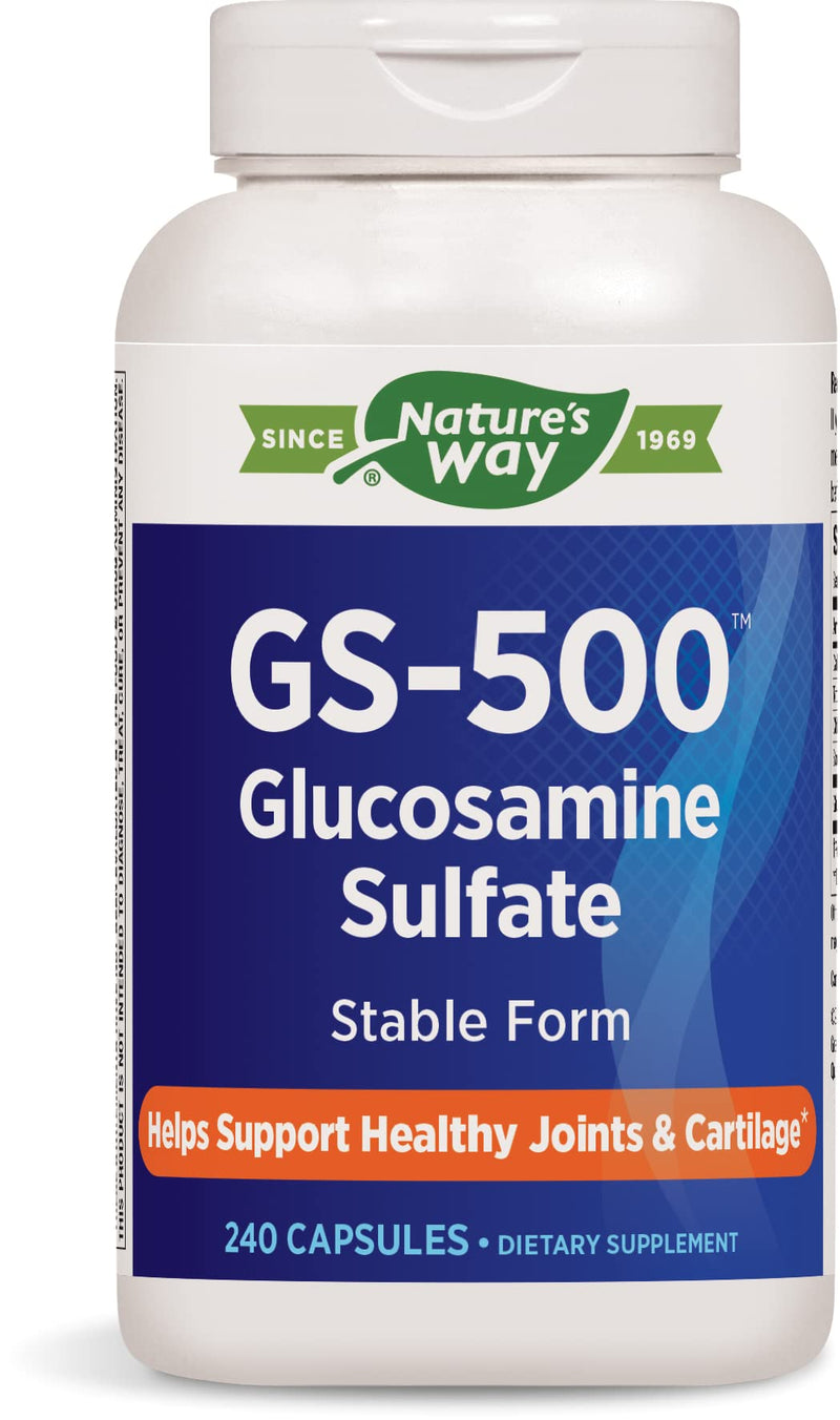 [Australia] - Nature’s Way GS-500 Glucosamine Sulfate, Stable Form, Helps Support Healthy Joints, 240 Capsules 