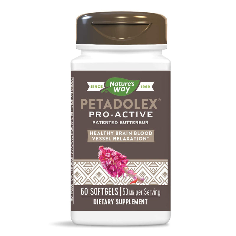 [Australia] - Enzymatic Therapy Petadolex Pro-Active Blood Vessel Health with Patented Butterbur, 60 Softgels 