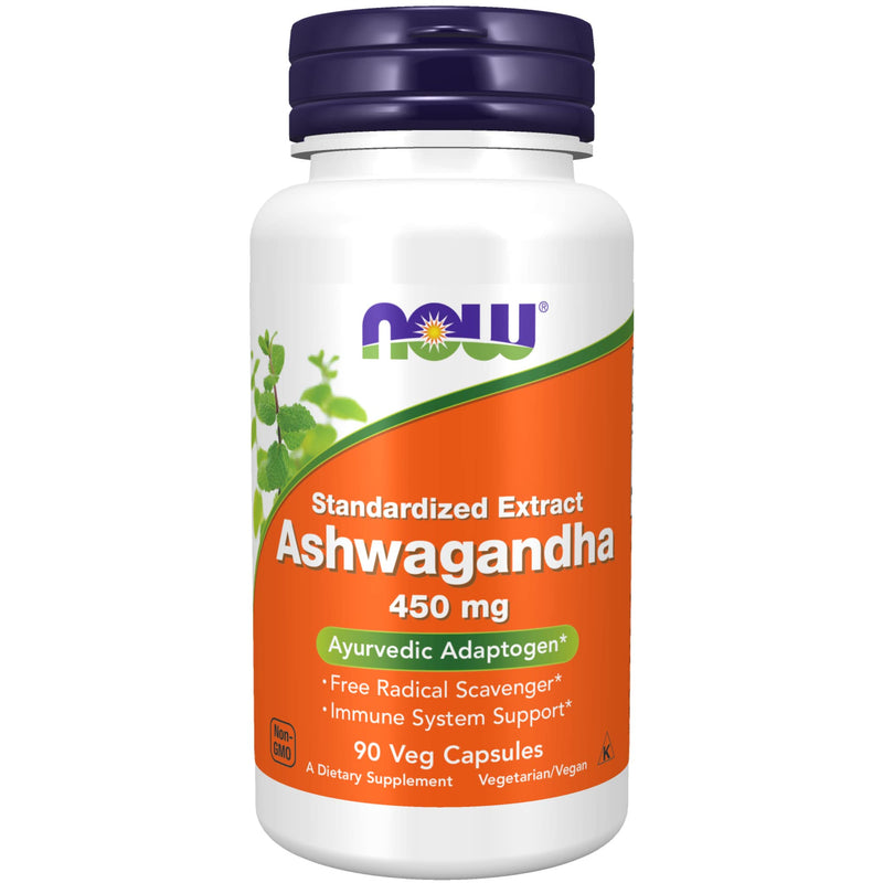 [Australia] - NOW Supplements, Ashwagandha (Withania somnifera) 450 mg (Standardized Extract), 90 Veg Capsules 90 Count (Pack of 1) 