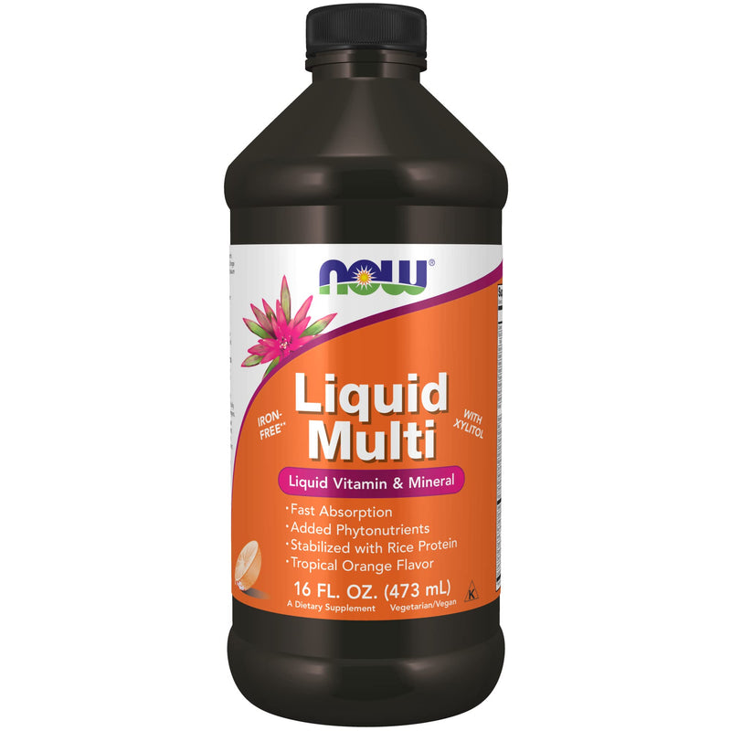 [Australia] - NOW Supplements, Liquid Multi, Tropical Orange Flavor, Fast Absorption, with Added Phytonutrients, 16-Ounce 