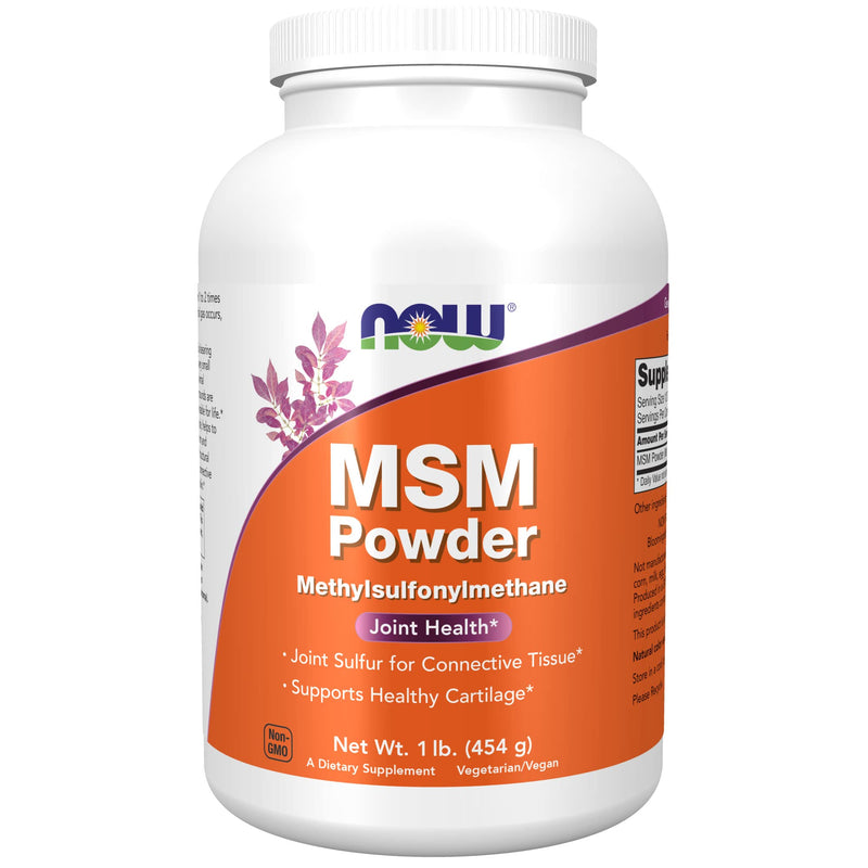 [Australia] - NOW Supplements, MSM (Methylsulfonylmethane) Powder, Supports Healthy Cartilage*, Joint Health*, 1-Pound 1 Pound (Pack of 1) 