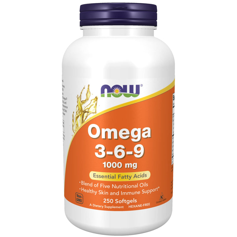 [Australia] - NOW Supplements, Omega 3-6-9 1000 mg with a blend of Flax Seed, Evening Primrose, Canola, Black Currant and Pumpkin Seed Oils, 250 Softgels 250 Count (Pack of 1) 