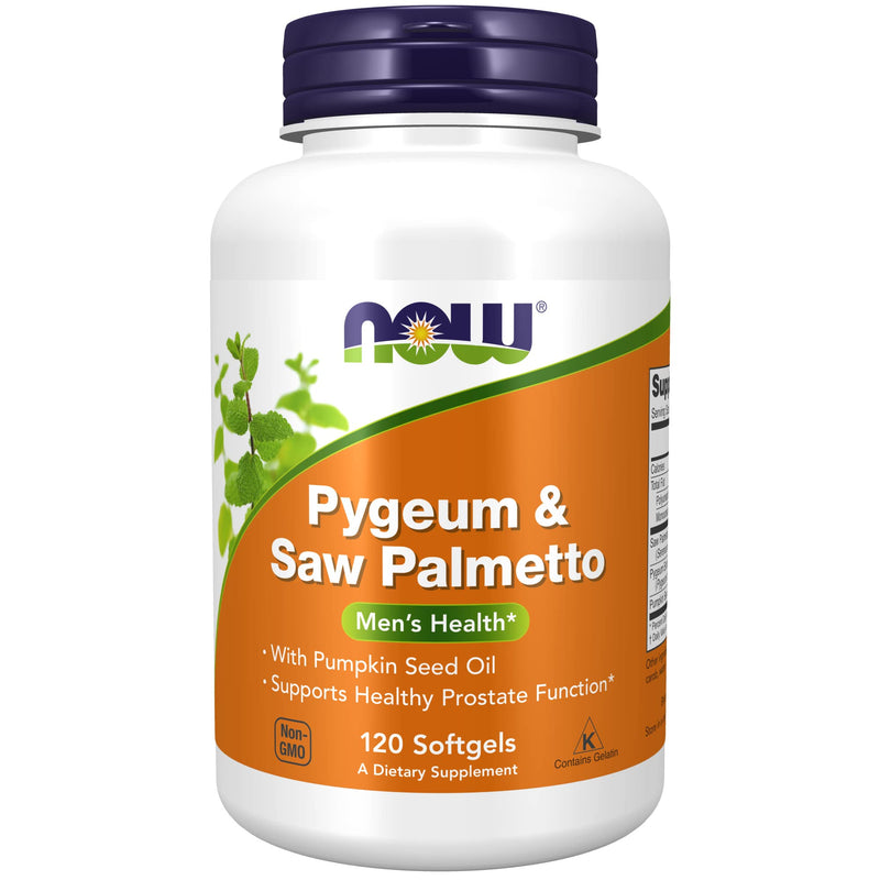 [Australia] - NOW Supplements, Pygeum & Saw Palmetto with Pumpkin Seed Oil, Men's Health*, 120 Softgels 