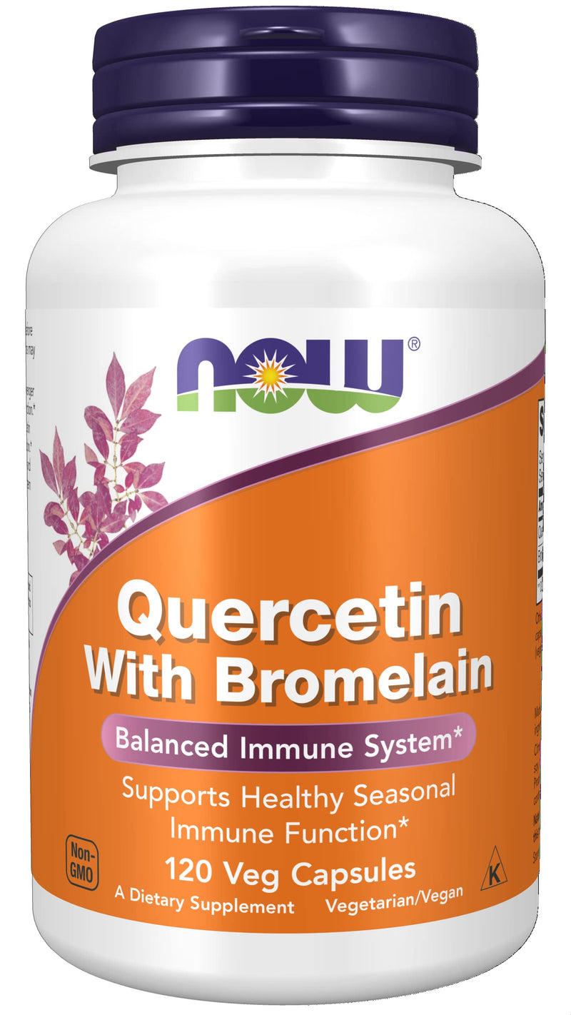 [Australia] - NOW Supplements, Quercetin with Bromelain, Balanced Immune System*, 120 Veg Capsules 