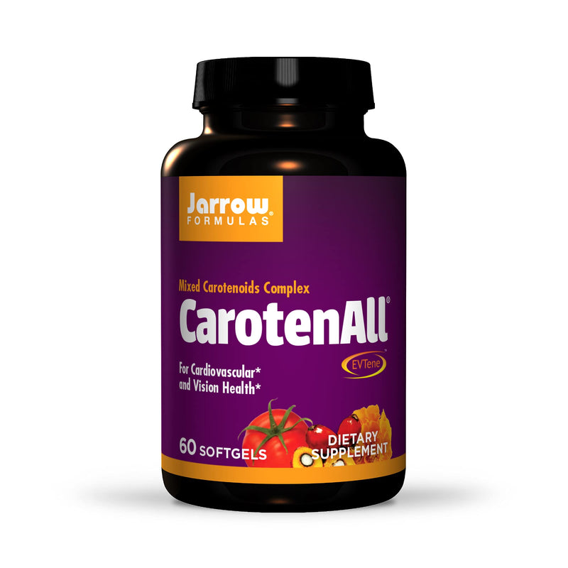 [Australia] - Jarrow Formulas CarotenAll Provides Seven Major Carotenoids, Equivalent to Five Servings of Fruits & Vegetables, Cardiovascular & Vision Health Support, White, 60 Count 