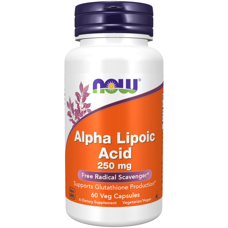 [Australia] - NOW Supplements, Alpha Lipoic Acid 250 mg, Supports Glutathione Production*, Free Radical Scavenger*, 60 Veg Capsules 